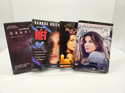 4 Sandra Bullock DVDs Gravity Net Practical Magic Premonition Like New to VG - Image 1 of 4