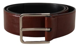DOLCE & GABBANA Belt Bordeaux Calf Patent Leather Logo Waist Buckle 85cm/34in - Picture 1 of 7