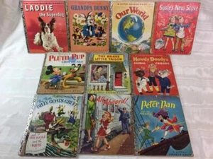 Lot:10 Vintage LITTLE GOLDEN BOOKS, ALL ARE "A" PRINTINGS,Howdy Doody, Pluto Pup - Picture 1 of 8