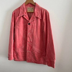 Sugar Cane Cotton Western Jacket Coverall Red Size Large Mens From Japan - Picture 1 of 8