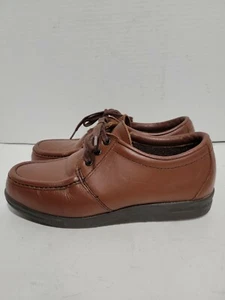 ZAPATOS OXFORDS DE TRABAJO REDWING 6602 CUERO MARRÓN PUNTERA DE ACERO DAMAS 7EEE - Imagen 1 de 5