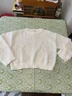 Poof Cozy Cuddly Chic White Sweater Large