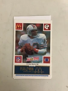 1986 MCDONALDS ALL STAR TEAM DAN MARINO BLUE SCRATCH OFF CARD - Picture 1 of 2
