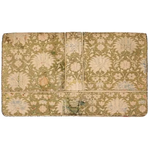 18Th C Antique Safavid Gold Silk Textile Hand Bag - Picture 1 of 6