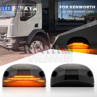 Для 13-23 Kenworth K270/K370 дымчатый светодиодный боковой указатель поворота боковая лампа - Изображение 1 из 4