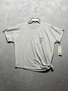 NWT Adidas Girls Large 14+ Plus Soft Knotted Crop T-Shirt - Picture 1 of 8