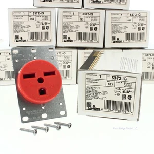 Leviton 5372-IG Isolated Ground Straight Blade Receptacles 6-30R 30A 250V 10pcs - Picture 1 of 4