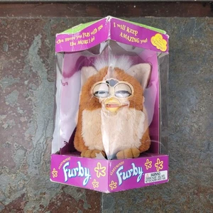 Vintage Electronic Furby 1999 Sealed Box # 70-800 Coffee / Tan Damaged Box - Bild 1 von 14