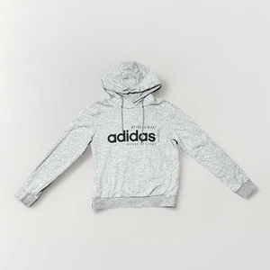 Adidas Hoodie Sweatshirt Women's Size M Gray Code Of Sport Spell Out Training - Picture 1 of 8