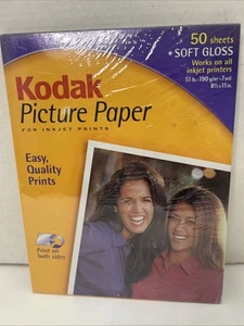 NEW Kodak Inkjet Photo Paper 8.5 X 11 Soft Gloss 50 Sheets Print On Both Sides - Bild 1 von 2