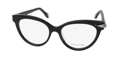 NUEVAS GAFAS ROBERTO CAVALLI VRC018S NEGRAS ITALIA OJO DE GATO PLÁSTICO BORDE COMPLETO 0700 Foto 1 de 4