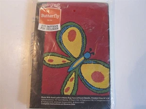 Tante Lydias Garn Schmetterling Locher Teppich Muster Canvas & Anleitung Neu in Verpackung - Bild 1 von 1