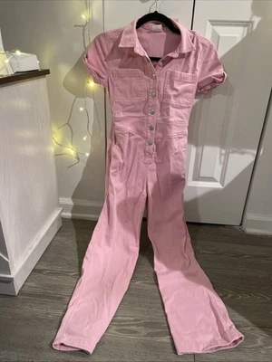 Vintage Abercrombie Kinder Overall Jumpsuit Strampler Mädchen 9/10 rosa Tasche - Bild 1 von 4