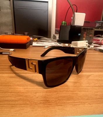 Gafas de sol Versace para hombre VE4296 negras/grises 59 mm CON ESTUCHE PARA GAFAS Foto 1 de 4