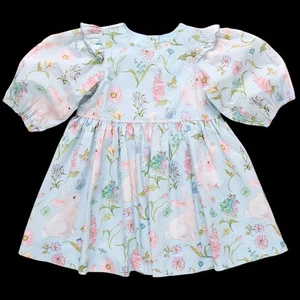 Pink Chicken 6Y Girls Brooke Dress - Botanical Bunnies - Picture 1 of 2