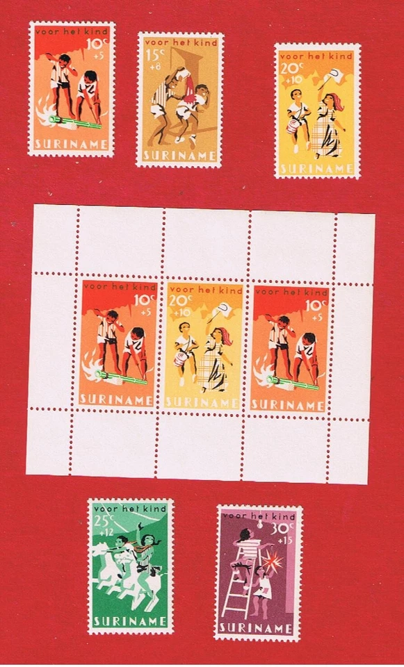 Surinam #B127-B131  MNH OG   Semi-Postal  w/129a  Free S/H - Image 1 of 1