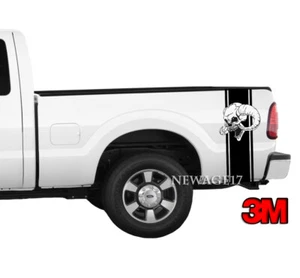 Skull Side Decals Truck Vinyl Decal Pair Car Premium Vinyl Removable Rear Bed - Bild 1 von 1