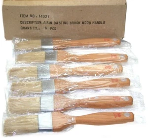 Menge 6 neue Robinson Freude am Kochen 1 1/2" x 9 Naturholz Heftbürste 14027 - Bild 1 von 3