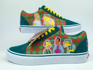NEW Vans Mens 6 The Simpsons Moes Tavern Checkered Sneaker Shoes Womens 7.5 - Picture 1 of 11