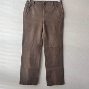 Lauren Ralph Lauren Damen Stretch Braun Hose Reißverschlusstaschen Größe 10 - Bild 1 von 7