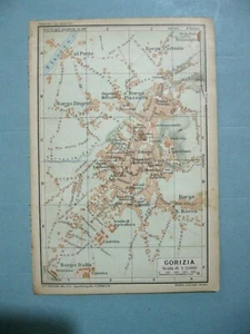 stampa antica MAPPA CARTA PIANTA FRIULI CITTA DI GORIZIA 1920 - Foto 1 di 1