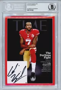 -COLIN KAEPERNICK- Beckett BAS TIME Mag Signed/Autograph/Auto 5x7 Football Card - Picture 1 of 2