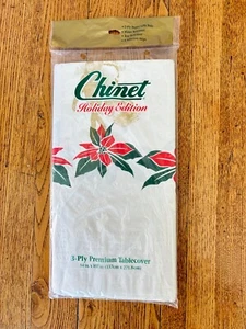 Chinet Tablecover Holiday Edition Premium Strength 3 Ply Paper Strength 54 x 107 - Picture 1 of 2