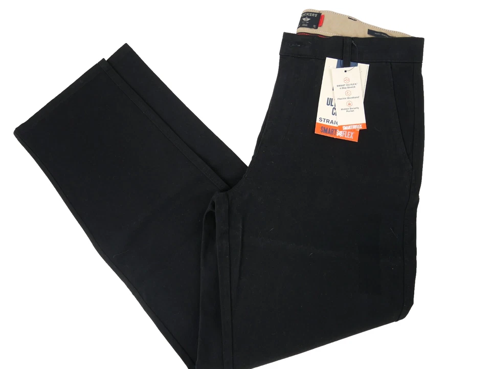 DOCKERS Men's Straight Fit Ultimate Chino Pants Black 32w X 32l