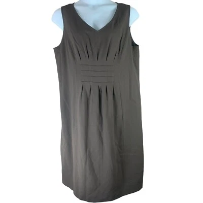 Vestido de lana Ellen Tracy talla 16 sin mangas forrado cuello en V hasta la rodilla NUEVO para mujer Foto 1 de 4