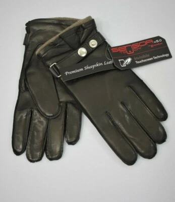GUANTES DE CUERO DE OVEJA PREMIUM PARA HOMBRE GRANDOE NEIMAN MARCUS NUEVOS CON ETIQUETAS Foto 1 de 4