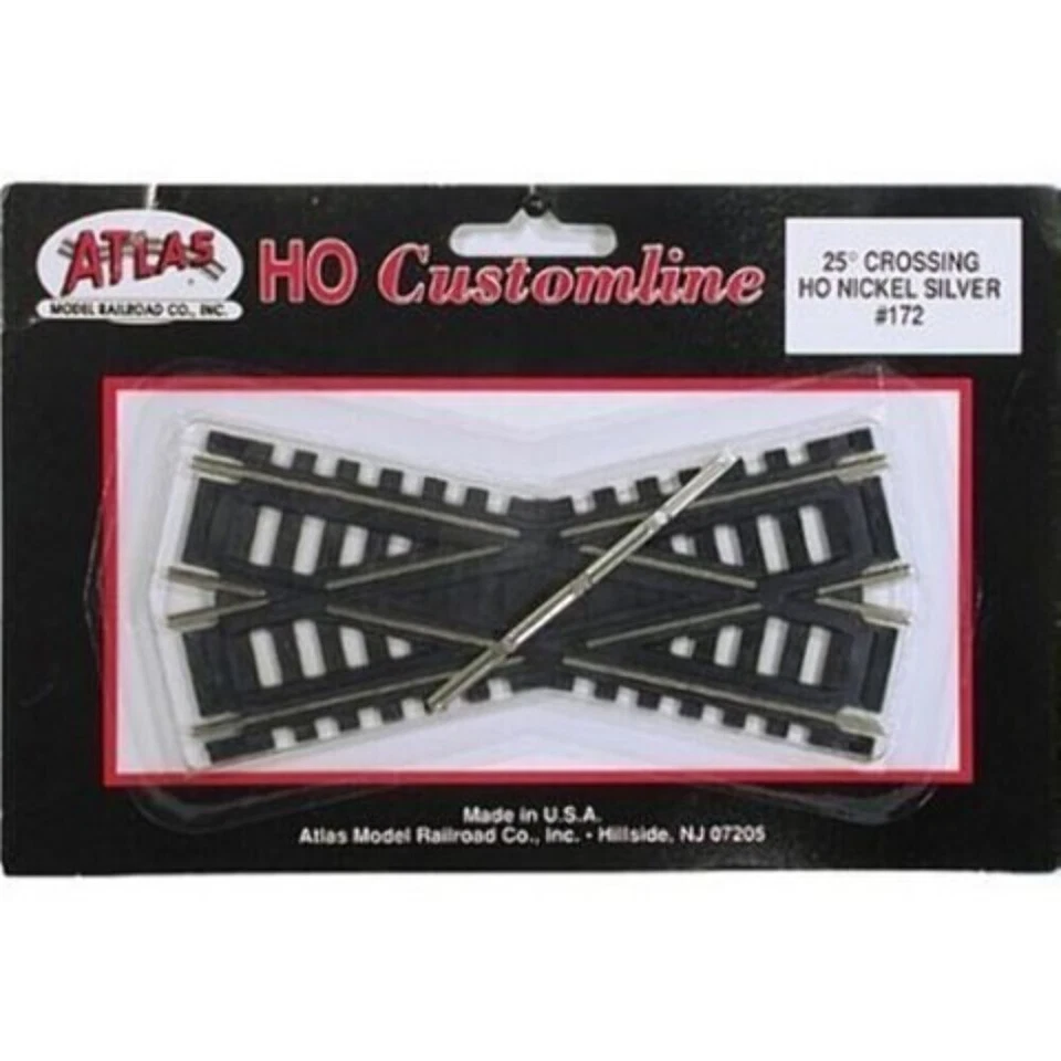 Atlas #172 HO Scale 25 Degree Crossing NS Code 100 1pc