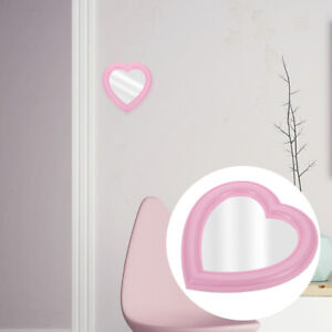 Pink Heart Makeup Mirror Wall/Tabletop Vanity Mirror-RF