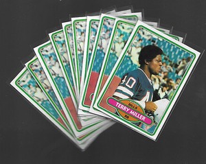 1980 TOPPS TERRY MILLER #243 LOT OF 10 CARDS BUFFALO BILLS