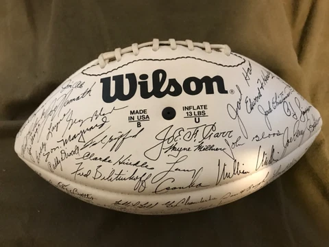 WILSON Pro Football Hall of Fame 1989  Enshrinee  autographs ball Facsimile) Cover