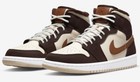 womens air jordan 1 cream dark chocolate