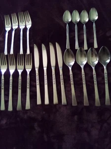 Ekco Eterna Korea CANTINA Stainless Steel  Set Of 20 Service for 4 - Picture 1 of 7