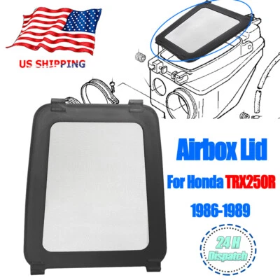 Tapa de caja de aire transpirable FourTrax para Honda TRX250R 1986-89 Foto 1 de 4