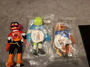 1995 NHL Muppets McDonalds Toy Lot of 3 Kermit The Frog Animal Fozzie New 2 New - Picture 1 of 8