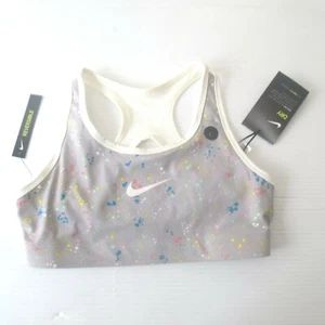Nike Girls Sports Reversible Top Bra - CQ4211 - Gray and White - Size L - NWT - Picture 1 of 6