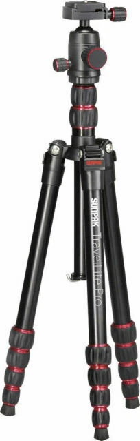 Sunpak 620601BB Travellite Pro Reverse Folding 63" Tripod - Black With Red... - Image 1 of 1