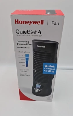 Honeywell HTF210B QuietSet Mini Tower Table Fan - Black - Image 1 of 4