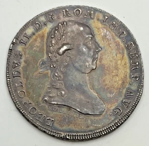 1791 German States Free City of Regensburg 1 Thaler Silver Dav#2630 City View - Picture 1 of 2