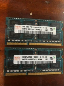 8GB LAPTOP HYNIX SAMSUNG VARIO (2 x 4GB) DDR3 CL11 Laptop Ram VERY COMPATABLE - Picture 1 of 2