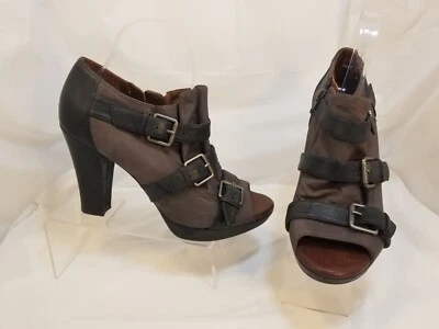 Naya Kindred Pump Bootie Block Heel Open Toe Brown/Dark Brown Women's US 8.5 M - Image 1 of 4