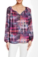 karen kane tie dye peasant top