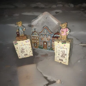 LOTE DE COLECCIÓN de 2 PELUCHES APRECIADOS 1995 Membears Enesco En Cajas -ver Anuncio - Imagen 1 de 5