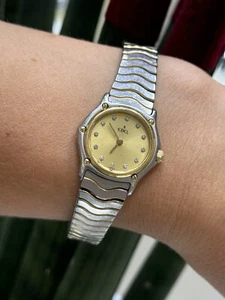 Ebel Sports Classic Diamonds Watch Stainless Steel & Gold 18k Bezel Lady Swiss - Picture 1 of 12