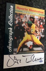 1999 Fleer Sports Illustrated Greats of the Game Autograph Vida Blue Oakland A's