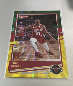 2020-21 Donruss Holo Green and Yellow Laser #61 Eric Gordon