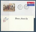 FRb enveloppe + carte  bicentenaire de la révolution Française  01 Bourg  1989